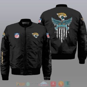 Nfl Jacksonville Jaguars Eagle Thin Line Flag Bomber Jacket