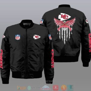 Nfl Kansas City Chiefs Eagle Thin Line Flag Bomber Jacket