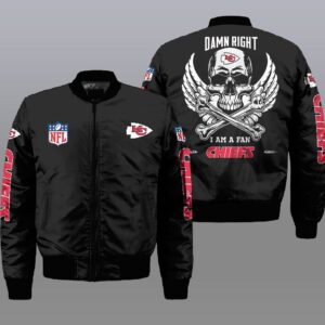 Nfl Kansas City Chiefs Wings Skull 3D Bomber Jacket