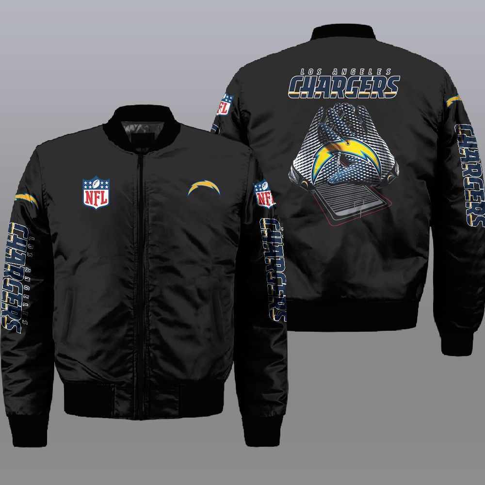 Nfl Los Angeles Chargers 3D Bomber Jacket Nfl Los Angeles Chargers 3D Bomber Jacket