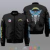Nfl Los Angeles Chargers Eagle Thin Line Flag Bomber Jacket