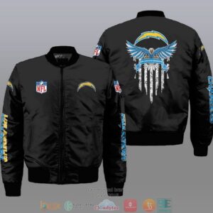 Nfl Los Angeles Chargers Eagle Thin Line Flag Bomber Jacket