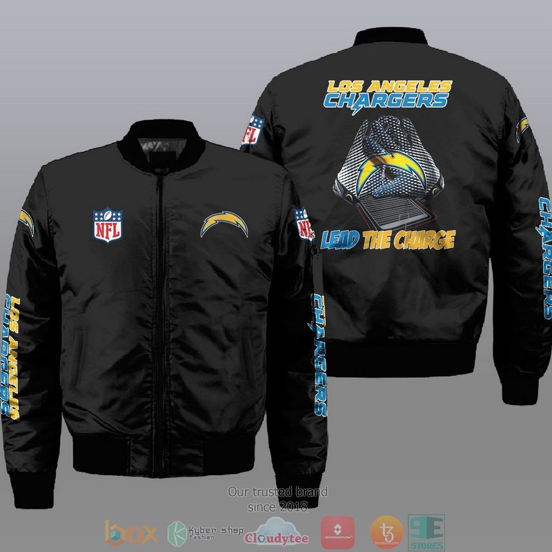 Nfl Los Angeles Chargers Led The Charge Bomber Jacket Nfl Los Angeles Chargers Led The Charge Bomber Jacket