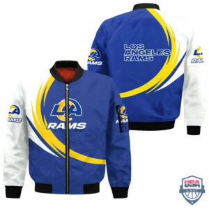 Nfl Los Angeles Rams Curve Design Bomber Jacket