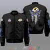 Nfl Los Angeles Rams Eagle Thin Line Flag Bomber Jacket