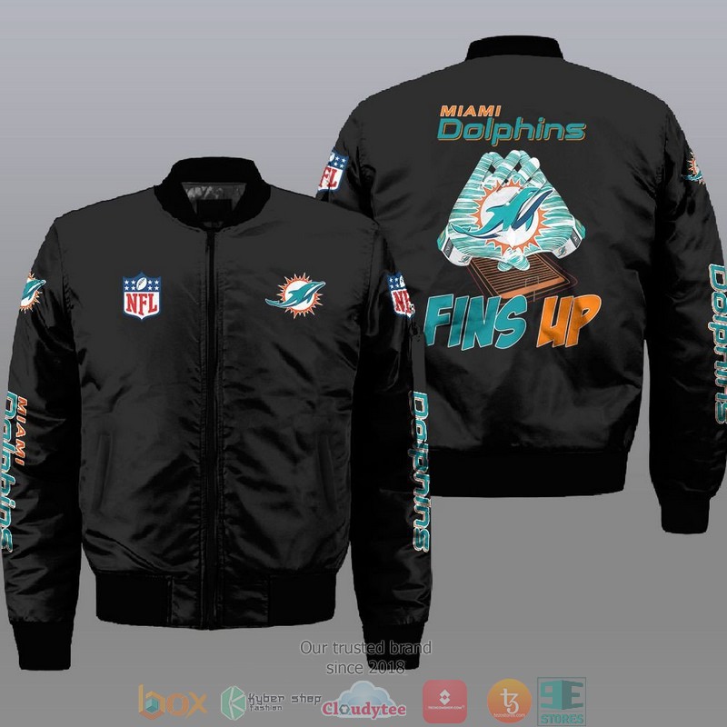 Nfl Miami Dolphins Fins Up Bomber Jacket Nfl Miami Dolphins Fins Up Bomber Jacket