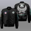 Nfl Miami Dolphins Wings Skull 3D Bomber Jacket