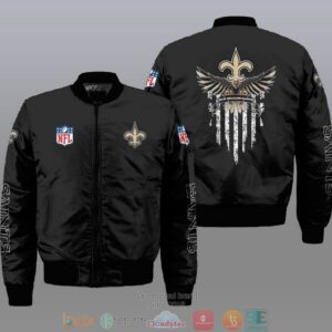 Nfl New Orleans Saint Eagle Thin Line Flag Bomber Jacket