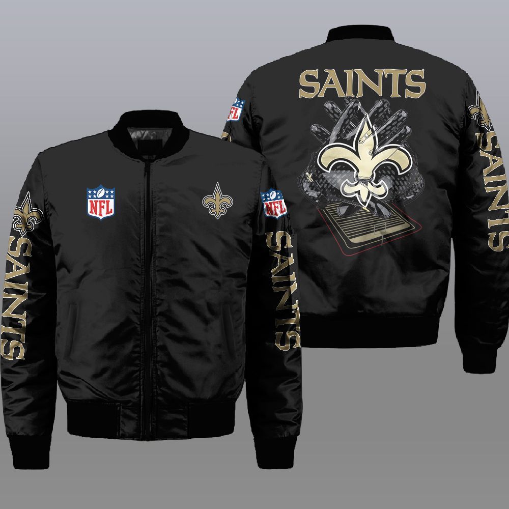 Nfl New Orleans Saints 3D Bomber Jacket Nfl New Orleans Saints 3D Bomber Jacket