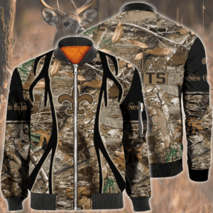 Nfl New Orleans Saints Hunting Bomber Jacket