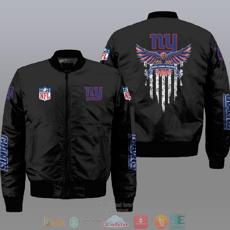 Nfl New York Giants Eagle Thin Line Flag Bomber Jacket Nfl New York Giants Eagle Thin Line Flag Bomber Jacket