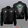 Nfl New York Jets Eagle Thin Line Flag Bomber Jacket