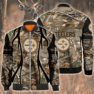 Nfl Pittsburgh Steelers Hunting Bomber Jacket