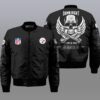 Nfl Pittsburgh Steelers Wings Skull 3D Bomber Jacket