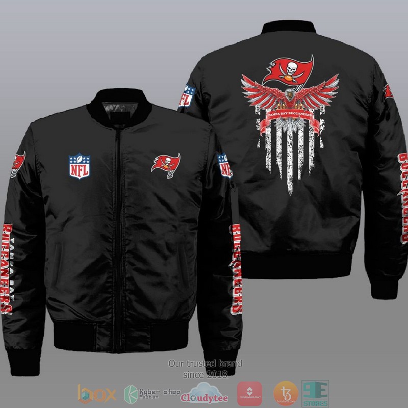 Nfl Tampa Bay Buccaneers Eagle Thin Line Flag Bomber Jacket Nfl Tampa Bay Buccaneers Eagle Thin Line Flag Bomber Jacket