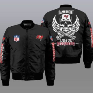 Nfl Tampa Bay Buccaneers Wings Skull 3D Bomber Jacket