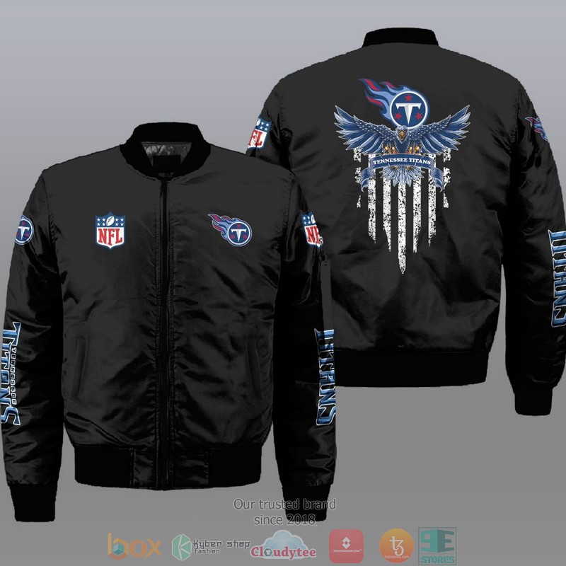 Nfl Tennessee Titans Eagle Thin Line Flag Bomber Jacket Nfl Tennessee Titans Eagle Thin Line Flag Bomber Jacket