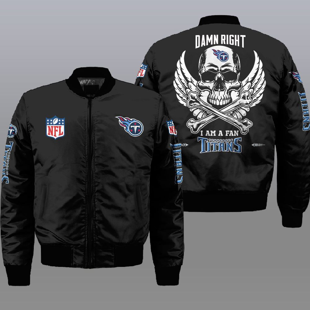Nfl Tennessee Titans Wings Skull 3D Bomber Jacket Nfl Tennessee Titans Wings Skull 3D Bomber Jacket