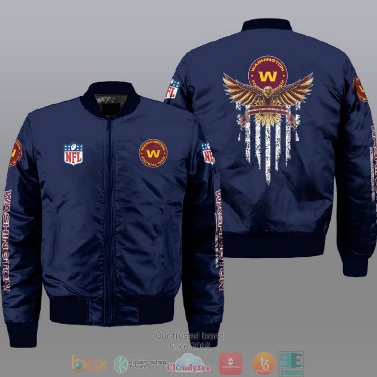 Nfl-Washington-Football-Team-Eagle-Thin-Line-Flag-Bomber-Jacket-1