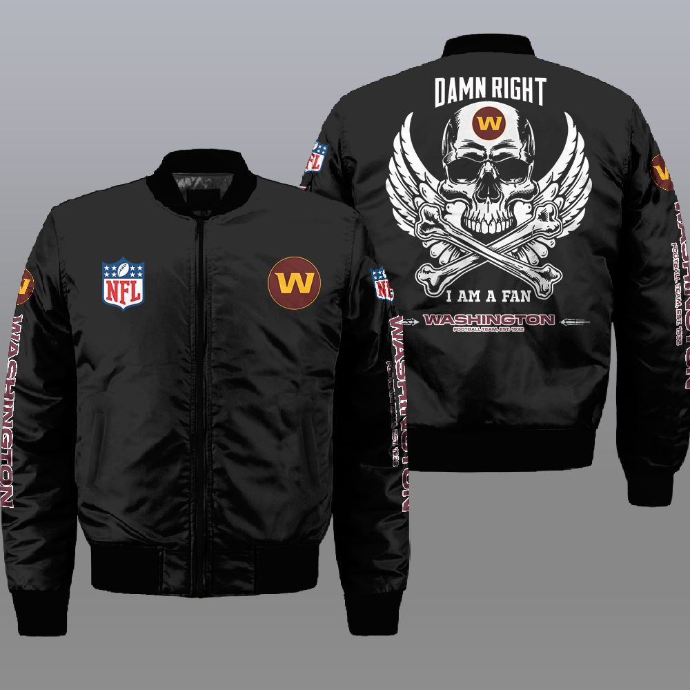 Nfl Washington Football Team Wings Skull 3D Bomber Jacket Nfl Washington Football Team Wings Skull 3D Bomber Jacket