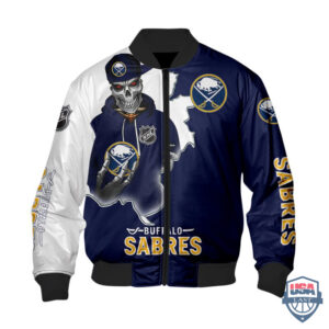 Nhl Buffalo Sabres Death Skull Bomber Jacket