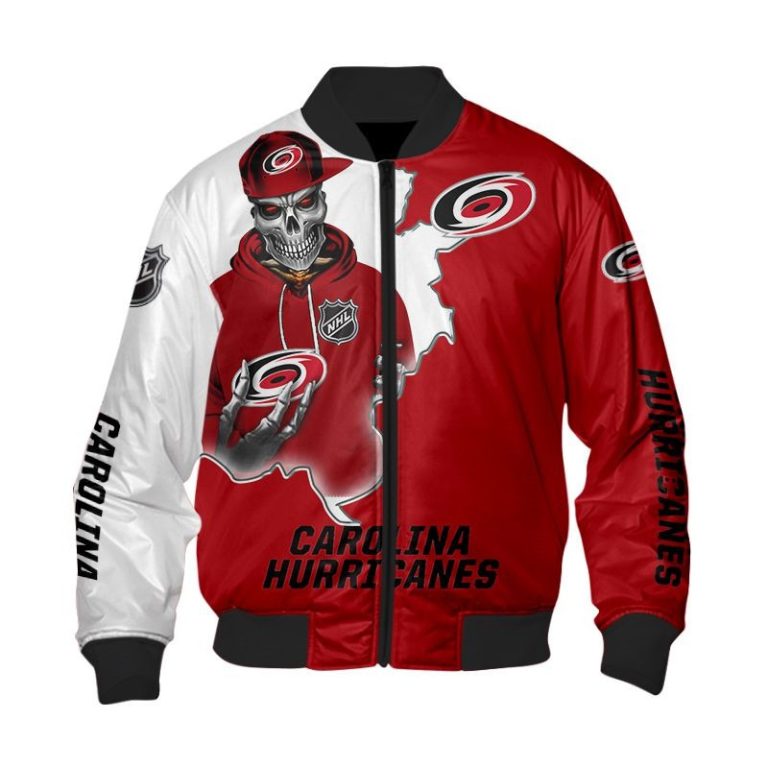 Nhl-Carolina-Hurricanes-Death-Skull-Bomber-Jacket-1