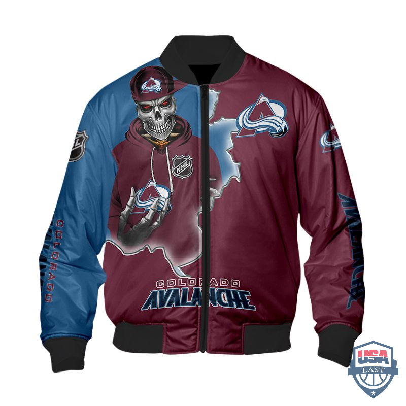 Nhl Colorado Avalanche Death Skull Bomber Jacket Nhl Colorado Avalanche Death Skull Bomber Jacket