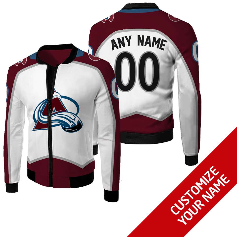 Nhl Colorado Avalanche Team 3D Bomber Jacket Nhl Colorado Avalanche Team 3D Bomber Jacket