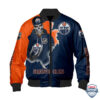 Nhl Edmonton Oilers Death Skull Bomber Jacket