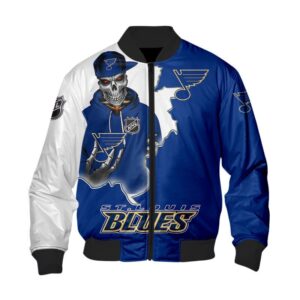 Nhl St Louis Blues Death Skull Bomber Jacket