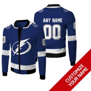 Nhl Tampa Bay Lightning Team Personalized Blue 3D Bomber Jacket