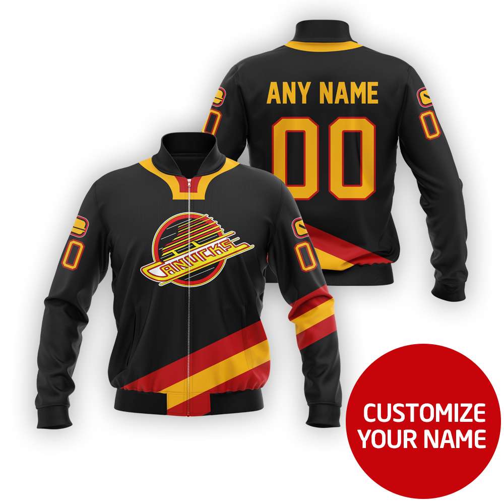 Nhl Vancouver Canucks Team Personalized 3D Bomber Jacket Nhl Vancouver Canucks Team Personalized 3D Bomber Jacket