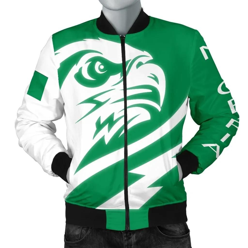 Nigeria Men's Bomber Jacket - Eagle Version - BN12 Bomber Jacket Nigeria Men's Bomber Jacket - Eagle Version - BN12 Bomber Jacket