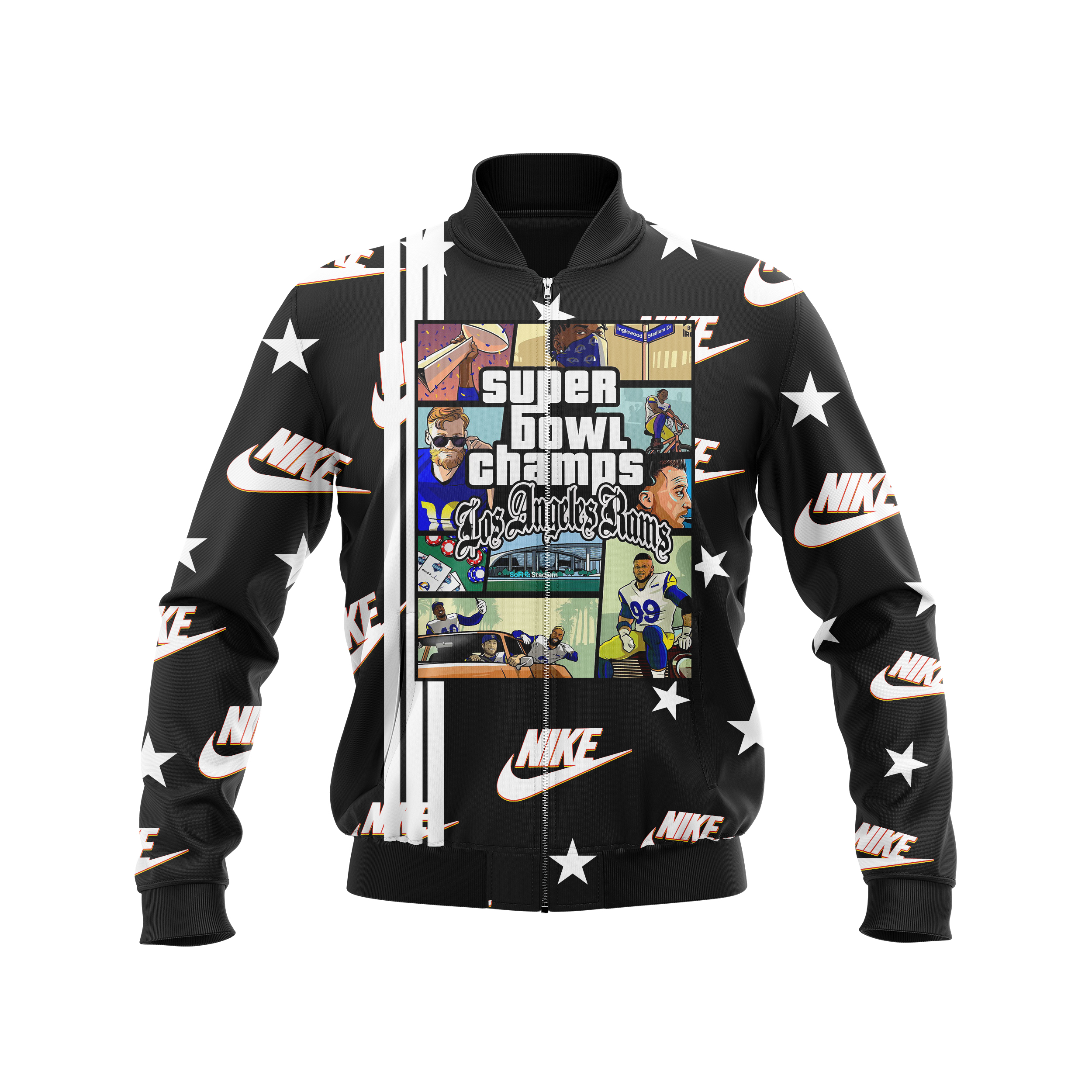 Nike Super Bowl Champs Los Angeles Rams Bomber Jacket Nike Super Bowl Champs Los Angeles Rams Bomber Jacket