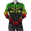 Niue Polynesian Chief Women'S Bomber Jacket - Reggae Version - Bn10 Bomber Jacket