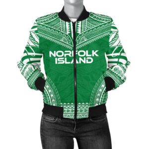 Norfolk Island Flag Polynesian Chief Women'S Bomber Jacket - Bn10 Bomber Jacket