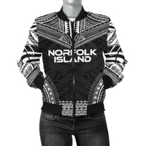 Norfolk Island Polynesian Chief Women'S Bomber Jacket - Black Version - Bn10 Bomber Jacket