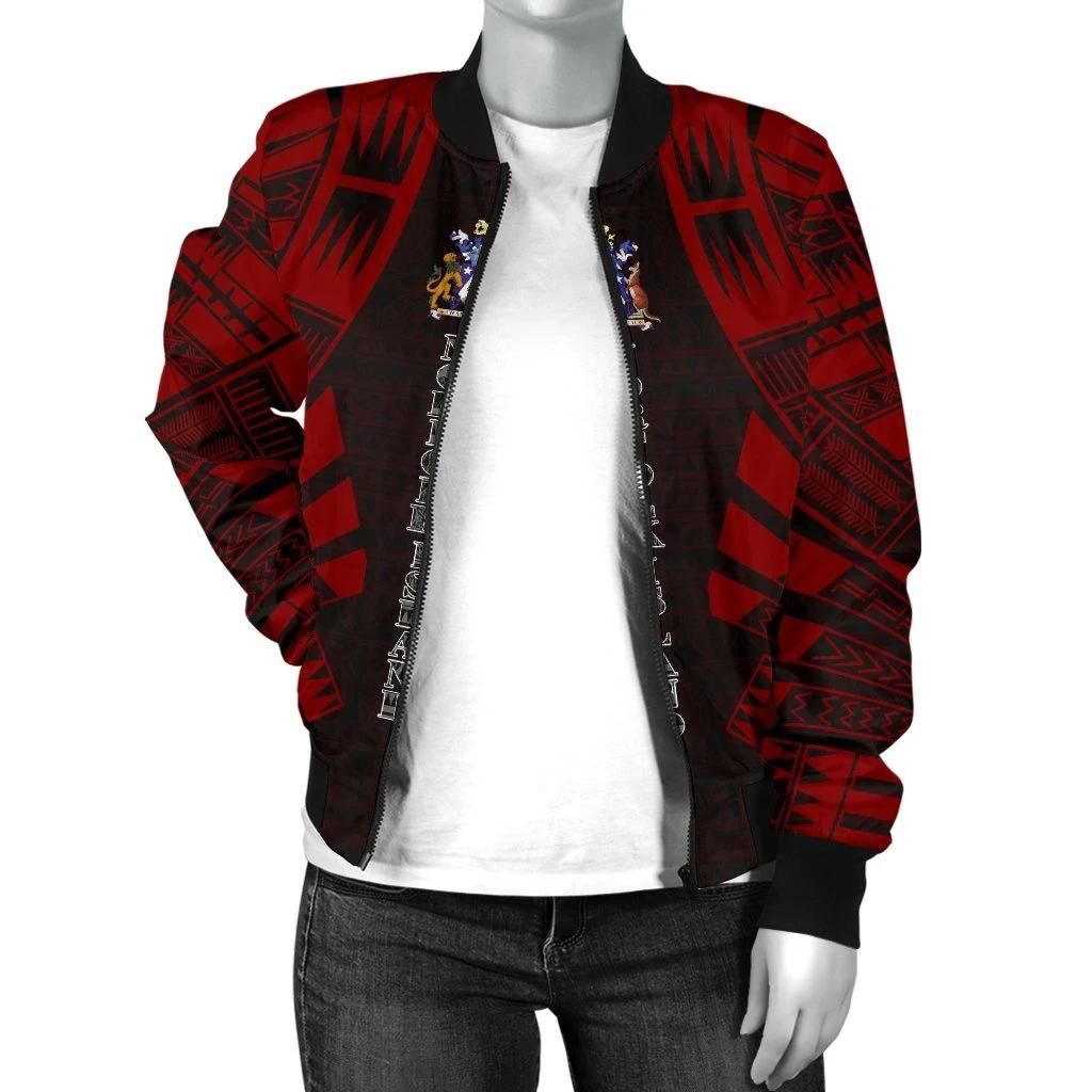 Norfolk-Island-Women-Bomber-Jacket-Polynesian-Tattoo-Red-BN0110-Bomber-Jacket-2