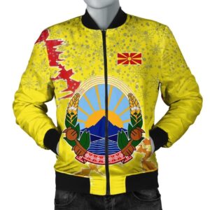 North Macedonia Christmas Coat Of Arms Men Bomber Jacket  X Style J78 Bomber Jacket