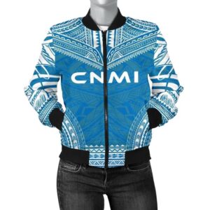 Northern Mariana Islands Flag Polynesian Chief Women'S Bomber Jacket - Bn10 Bomber Jacket