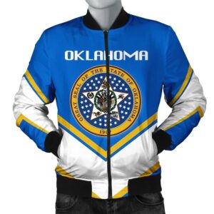 Oklahoma Coat Of Arms Men Bomber Jacket Lucian Style J5W Bomber Jacket