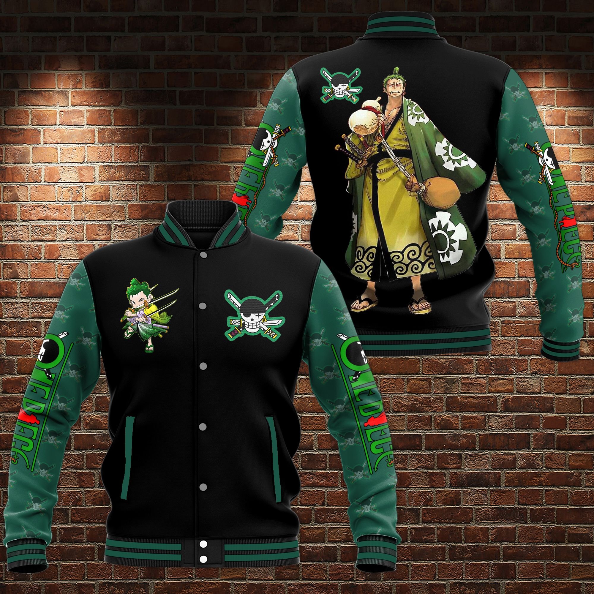 One Piece Roronoa Zoro 3D Bomber Jacket One Piece Roronoa Zoro 3D Bomber Jacket