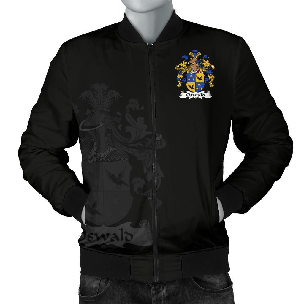 Oswald Germany Men's Bomber Jacket - German Family Crest A7 Bomber Jacket Oswald Germany Men's Bomber Jacket - German Family Crest A7 Bomber Jacket