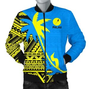 Palau Coconut Tree Men's Bomber Jacket K4 Bomber Jacket