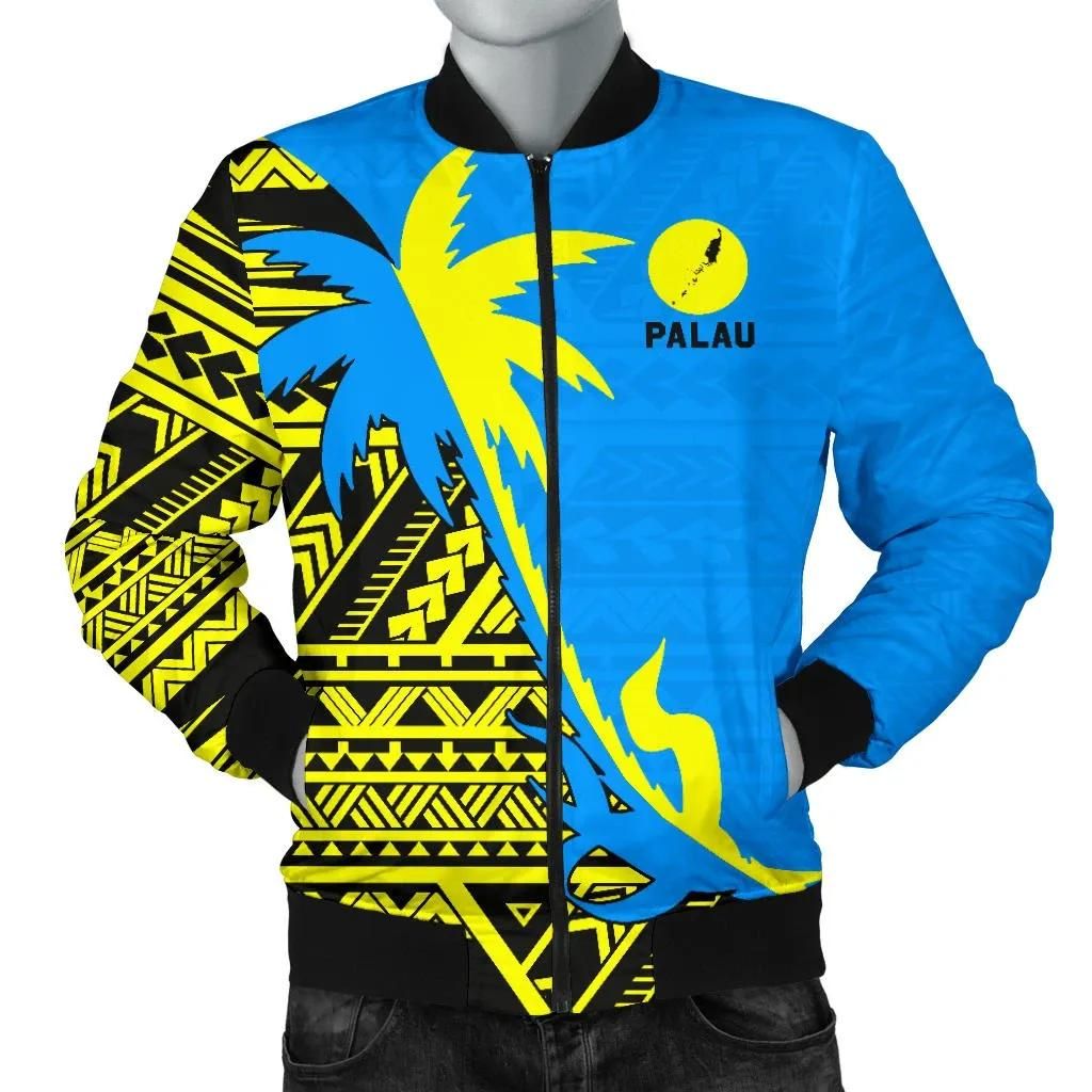 Palau Coconut Tree Men's Bomber Jacket K4 Bomber Jacket Palau Coconut Tree Men's Bomber Jacket K4 Bomber Jacket