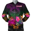 Palau Personalised Men's Bomber Jacket - Summer Hibiscus - BN15 Bomber Jacket