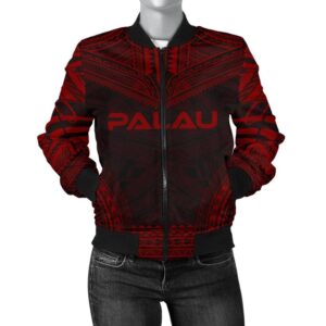 Palau Polynesian Chief Women'S Bomber Jacket - Red Version - Bn10 Bomber Jacket