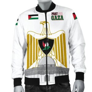 Palestine Bomber Jacket - Pray For Gaza A27 Bomber Jacket