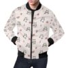 Panda Fruit Pattern Print Mens Bomber Jacket