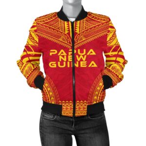 Papua New Guinea Flag Polynesian Chief Women'S Bomber Jacket - Bn10 Bomber Jacket